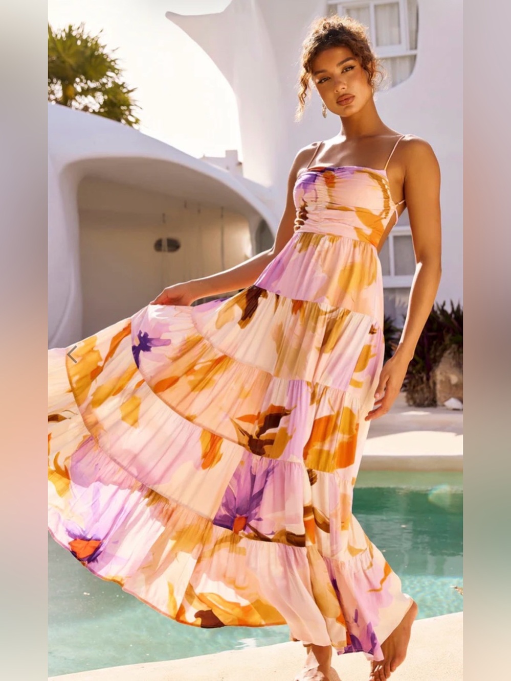 NWT‎ Sage And Paige Endless Wishes Purple Maxi Dress Medium Vacation Resortwear